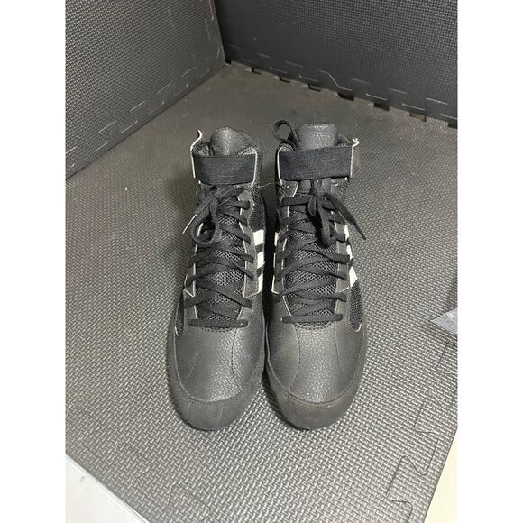 Adidas Men's HVC 2 Wrestling Shoes Lace Up Black/White #AQ3325 Size 8.5 - Picture 2 of 7